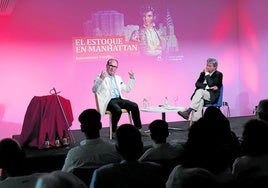 José Antonio Trujillo y Salvador Moreno Peralta, ayer durante la cita en el Centro Cultural La Malagueta.