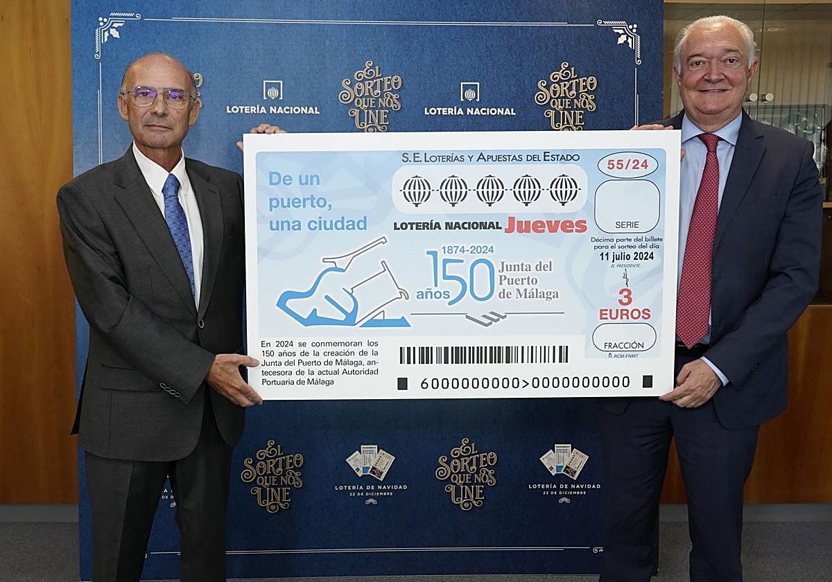 Presentación del décimo de lotería con la Autoridad Portuaria del 11 de julio.