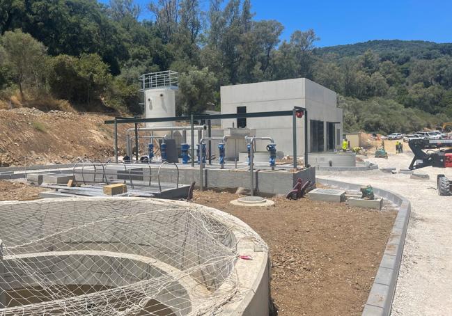 Obras en la Estación de Gaucín.