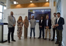 Francisco Salado, Roberto Sarro, José Luis Pérez, Jorge Pedro Galve, Francisco Vázquez y otros miembros del proyecto durante su presentación.