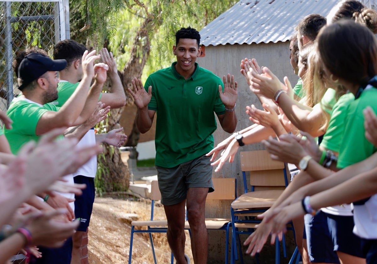 Tyson Pérez, durante su presentación en el Campus Fundación Unicaja.