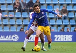 Álex Pastor, en un partido contra el Real Valladolid el pasado curso, en el que hizo un gol.