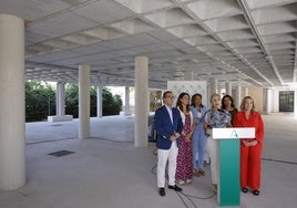 Patricia del Pozo, en el IES Santa Bárbara, durante la presentación en Málaga de la oferta de Formación Profesional para el próximo curso.