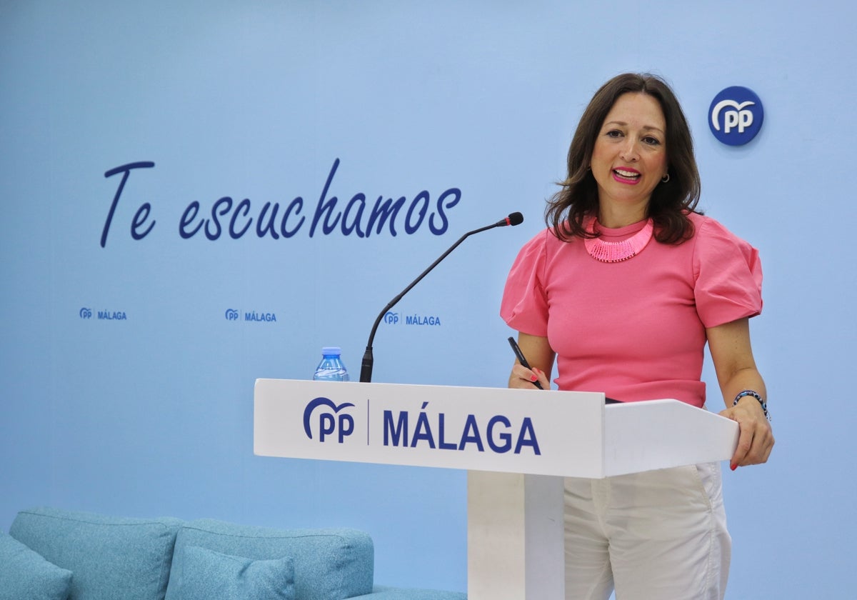 Navarro, esta mañana, en la sede provincial del PP.