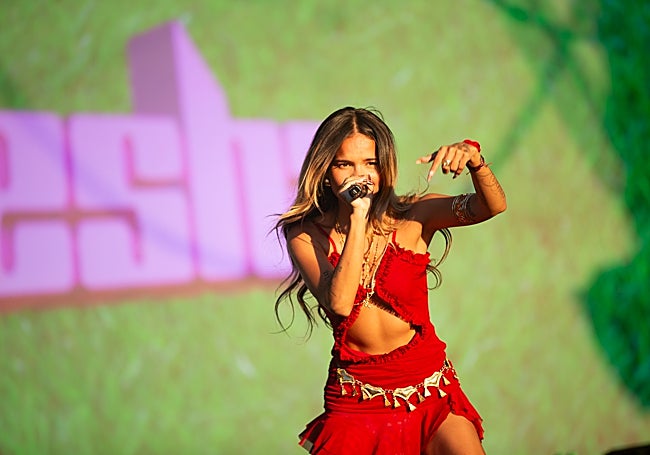 Aleesha fue la primera en actuar en el Málaga Forum.