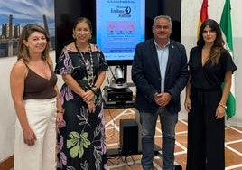 Acto de presentación de la programación festiva de Frigiliana, este miércoles en Turismo Andaluz.