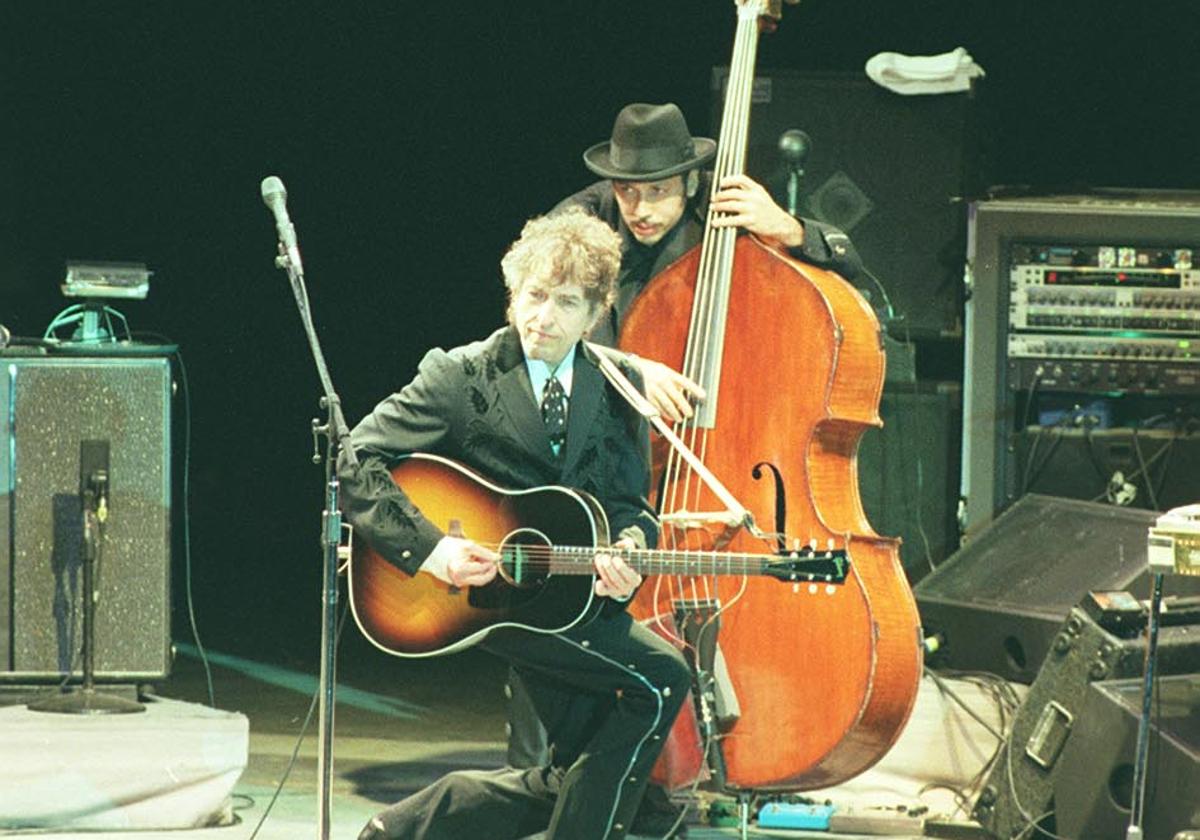 Bob Dylan, durante su concierto en la plaza de toros de La Malagueta.