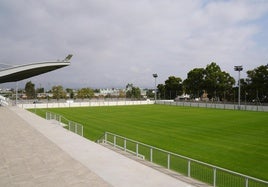 Imagen del campo principal de la ciudad deportiva del Málaga.