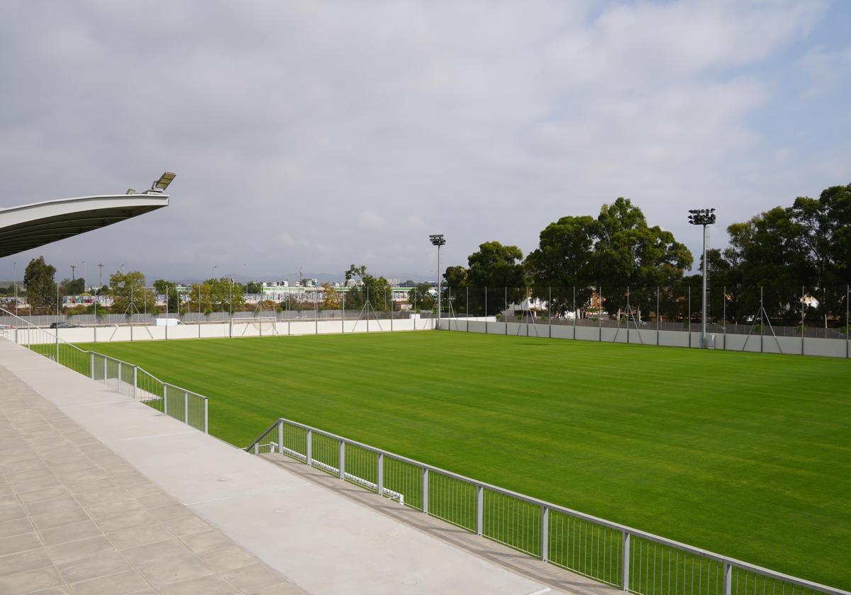 Imagen del campo principal de la ciudad deportiva del Málaga.