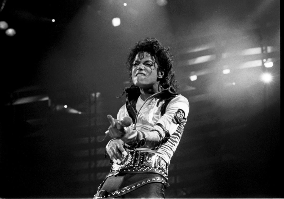 Michael Jackson, durante su concierto en el Estadio Municipal de Marbella.