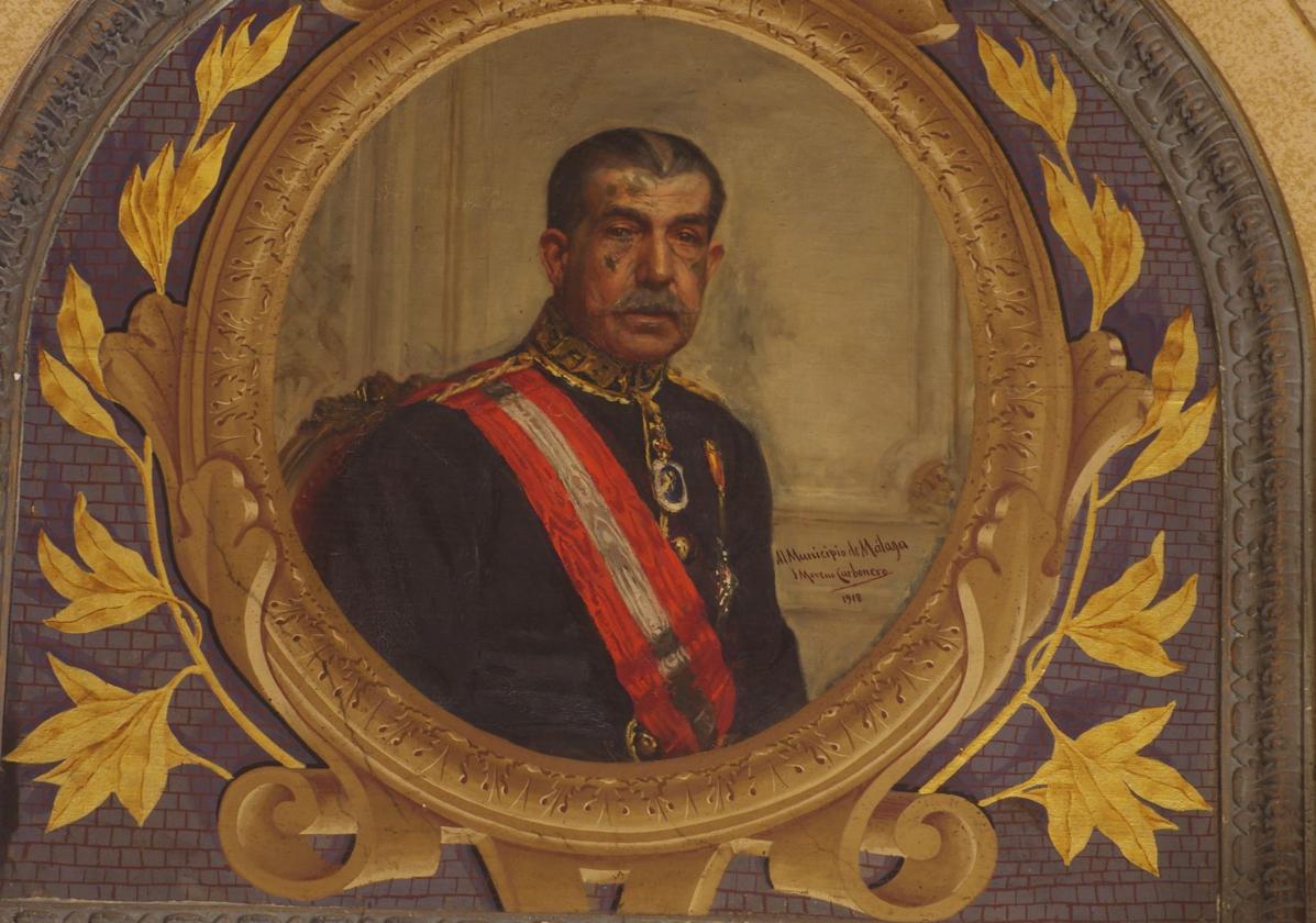 Retrato de Bergamín en el Salón de los Espejos, por Moreno Carbonero.