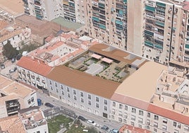 Recreación del hotel de cuatro estrellas proyectado por la cadena Zenit en la Carrera de Capuchinos.