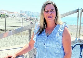 Mari Carmen Navas, de 49 años, en las instalaciones del recinto portuario de Caleta de Vélez.