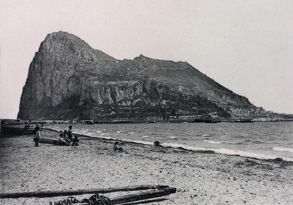 Vista del Peñón de Gibraltar en el siglo XIX.