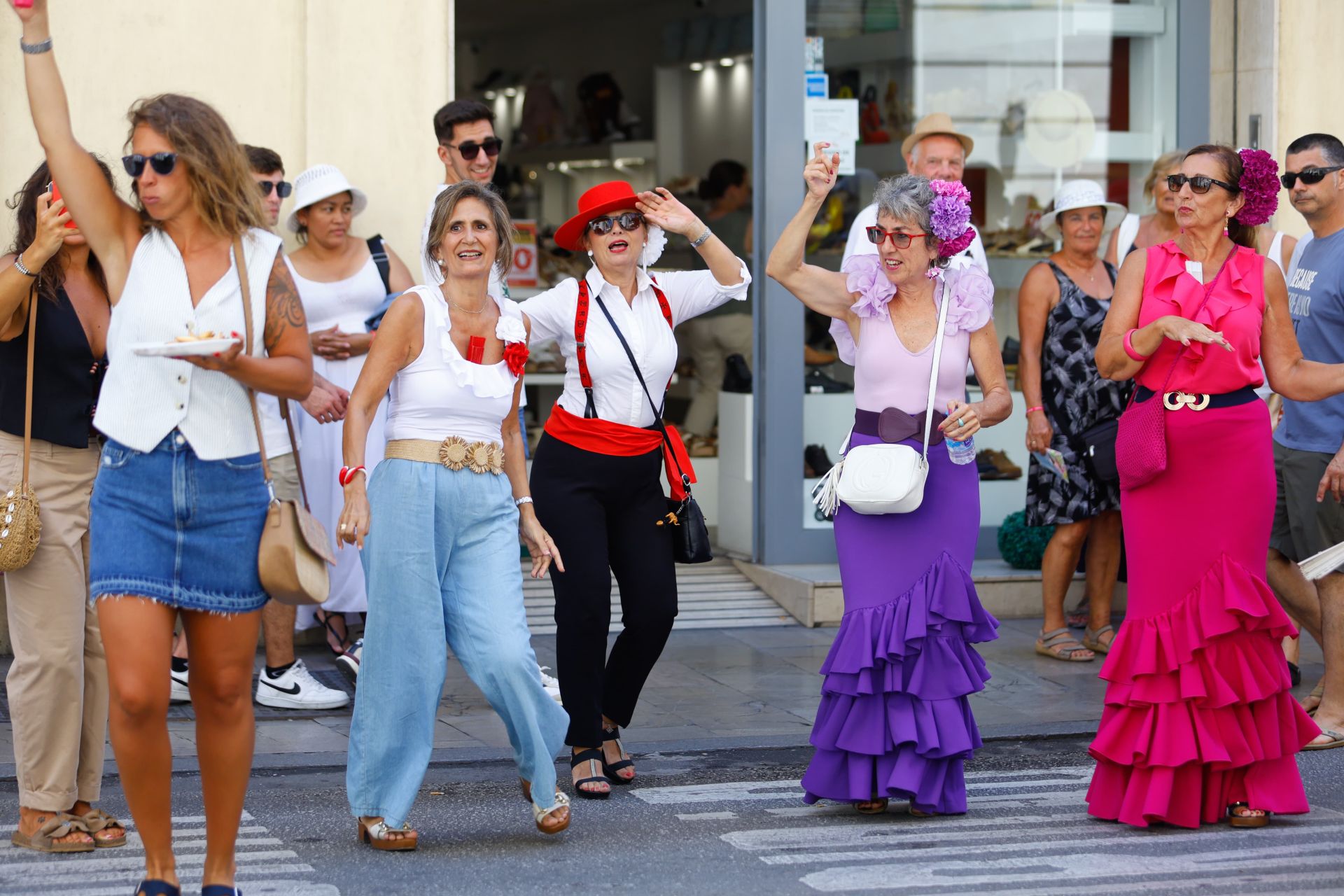 Ambiente en la Feria del centro de Málaga este martes 20 de agosto