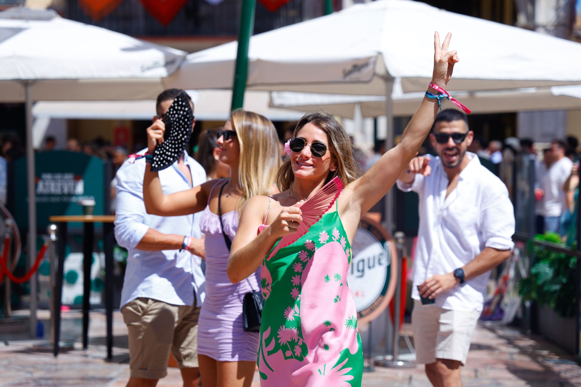 Ambiente en la Feria del centro de Málaga este martes 20 de agosto