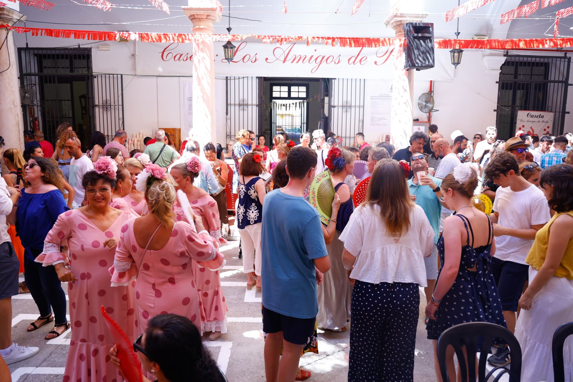 Ambiente en la Feria del centro de Málaga este martes 20 de agosto