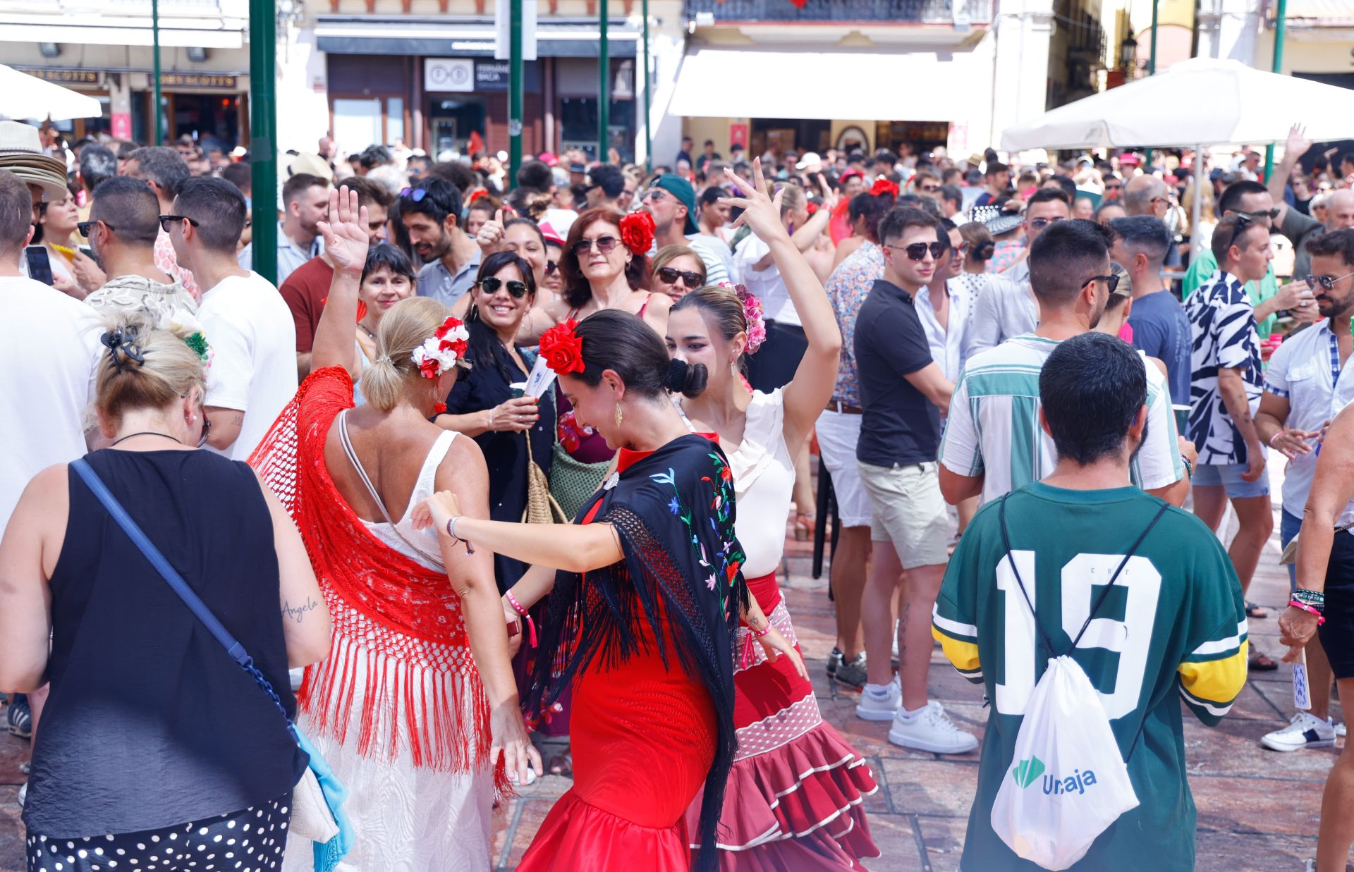 Ambiente en la Feria del centro de Málaga este martes 20 de agosto