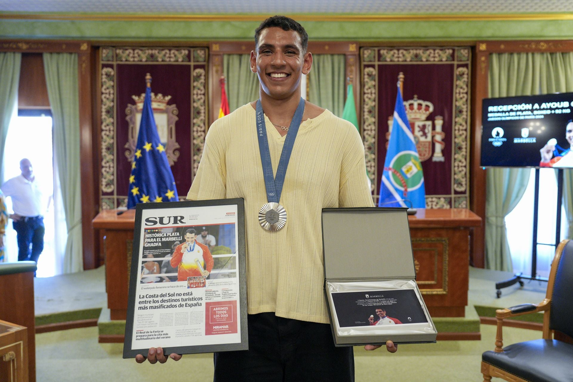 El homenaje de Marbella al boxeador Ayoub Ghadfa, en imágenes