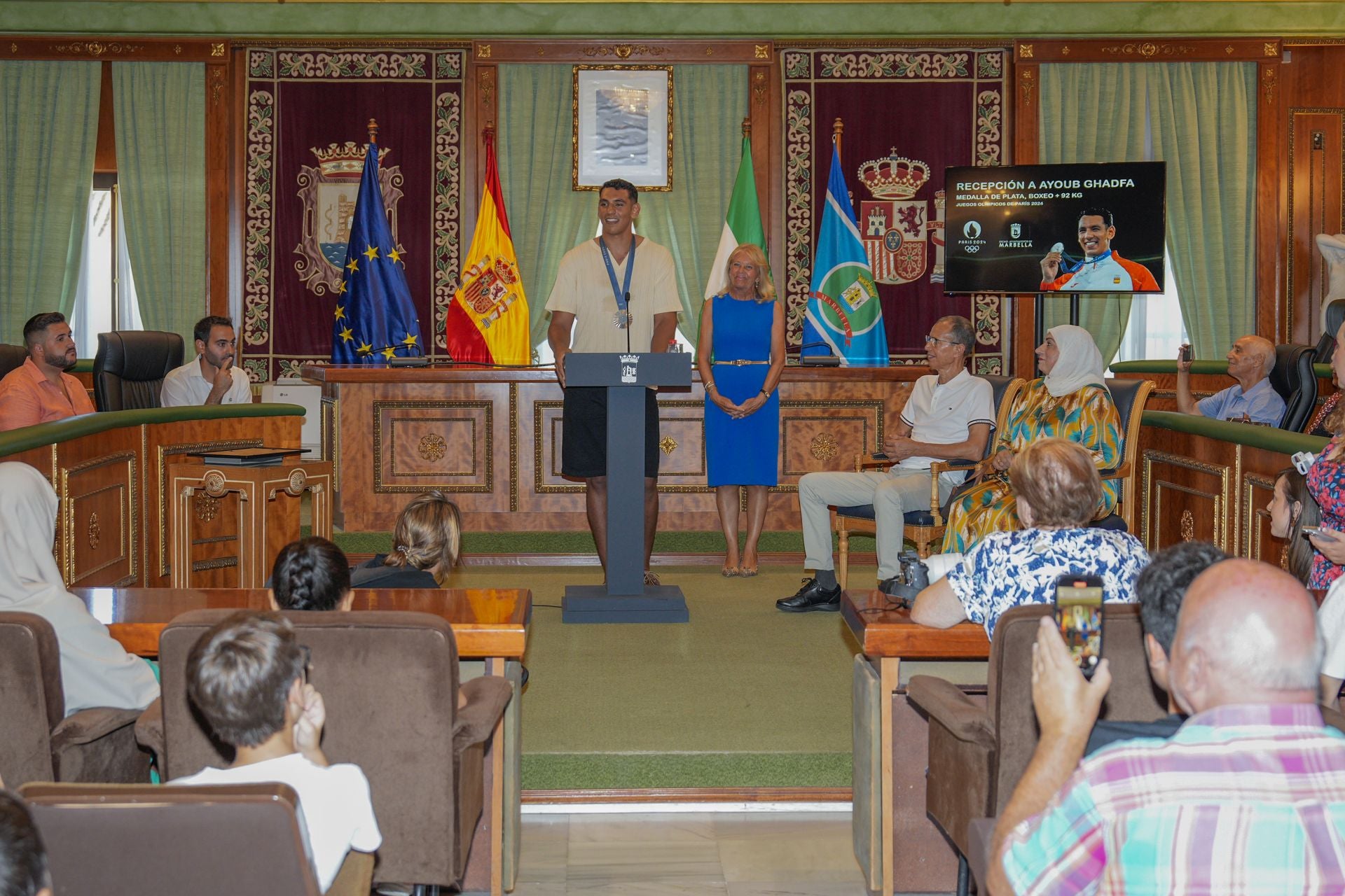 El homenaje de Marbella al boxeador Ayoub Ghadfa, en imágenes