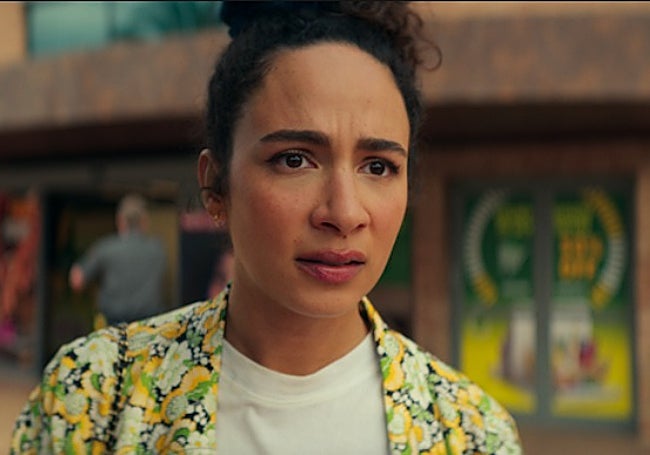 Aurora Perrineau, la líder de la resistencia, en una escena rodada en El Ingenio de Vélez.