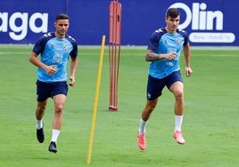 Luismi Sánchez y Sergio Castel, en la sesión de este miércoles.
