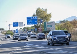 Punto donde se termina la actual autovía A-357 y pasa a carretera convencional.