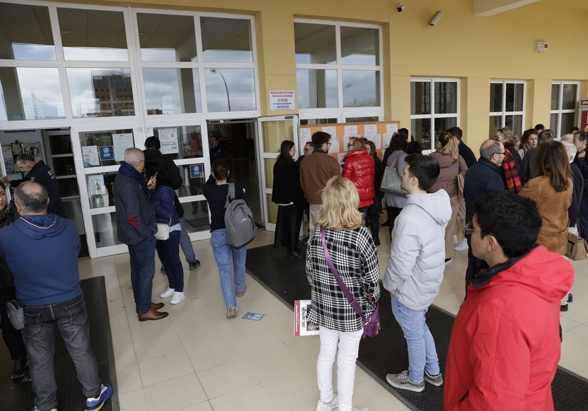 La Facultad de Derecho de la UMA, durante el examen MIR de este pasado mes de enero.