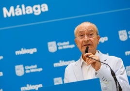 Francisco de la Torre, este jueves, en el Ayuntamiento de Málaga.