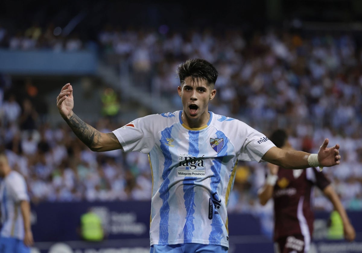 Antoñito Cordero, en el partido del sábado tras su gol.