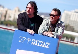 Isaki Lacuesta y Pol Rodríguez, en el estreno en el Festival de Málaga de 'Segundo premio'.