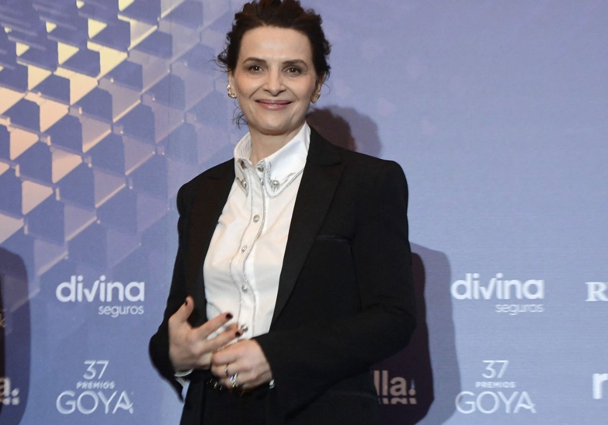 Juliette Binoche será premiada en el Festival de Cine Francés de Málaga.