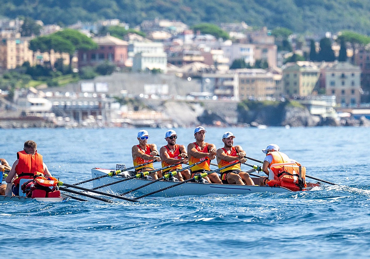El Club de Remo de Guadalquivir, plata en el cuatro scull del Mundial de remo de mar, celebrado en Génova.