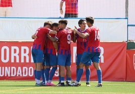 Los jugadores del Torre del Mar celebran un gol.