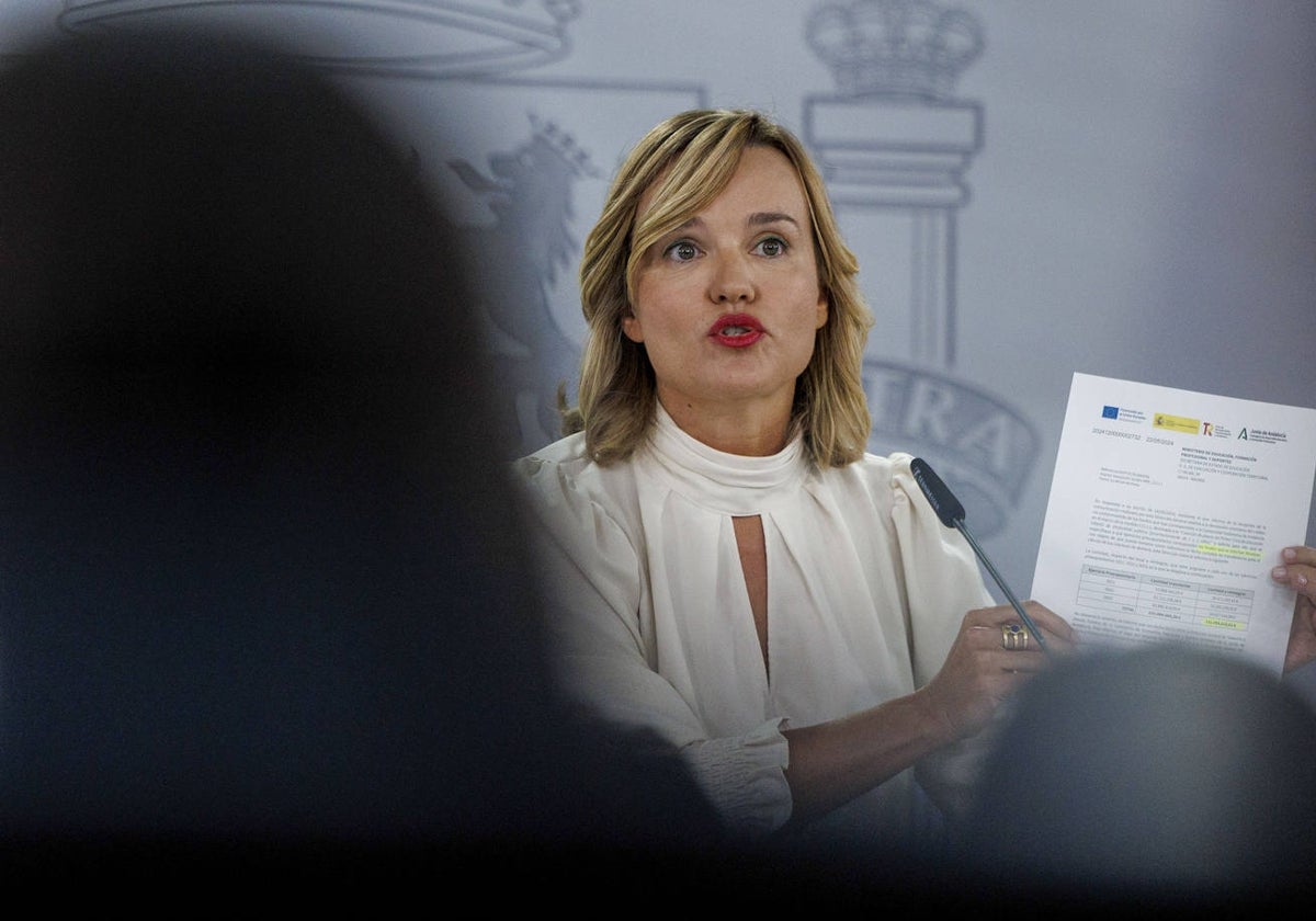 Pilar Alegría, ministra de Educación.