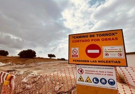 Imagen del estado actual de los trabajos de la primera fase del Camino de Torrox.