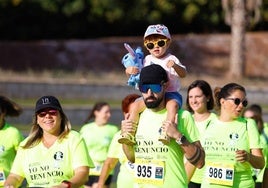 Familias enteras participaron en la carrera por la conciliación y la corresponsabilidad en los cuidados.