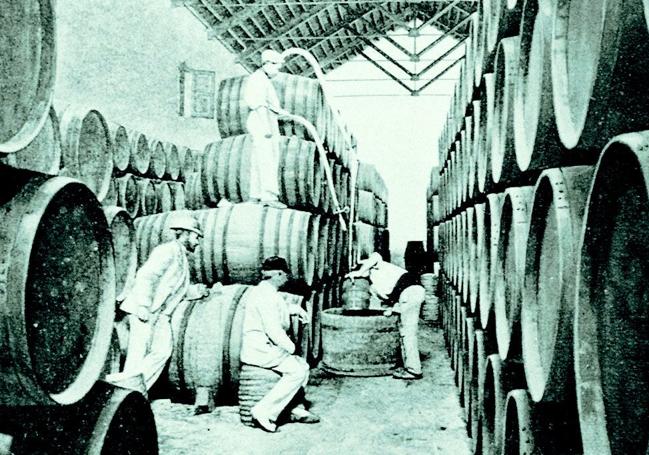 Interior de la desaparecida Bodega Jiménez Lamothe.