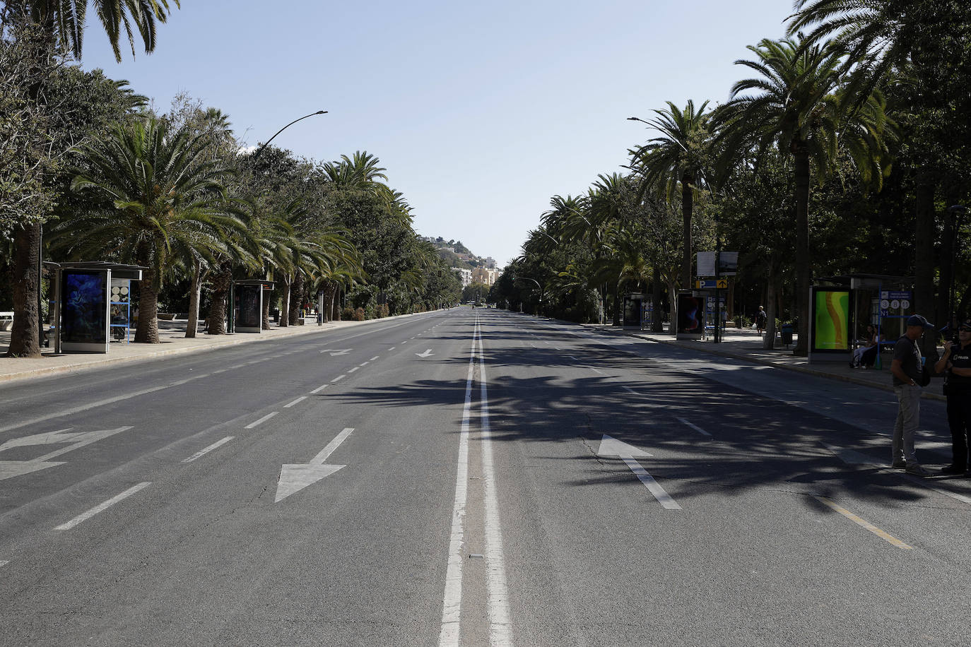 Bicicletada durante el Día Sin Coches en Málaga