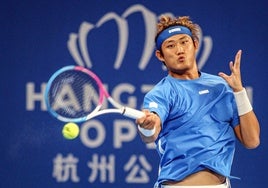 El chino Zhizhen Zhang, rival de Davidovich en primera ronda del ATP 500 de Pekín.