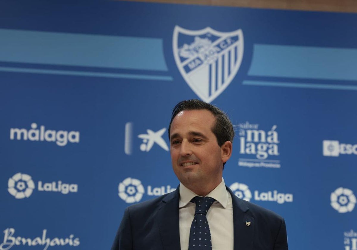 Kike Pérez, en las instalaciones de La Rosaleda.