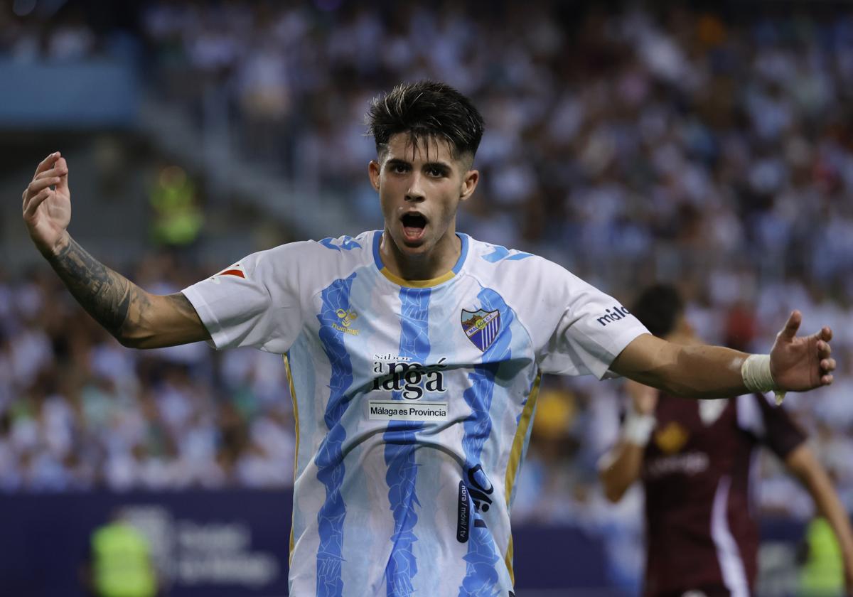 Antoñito Cordero en el partido frente al Albacete.