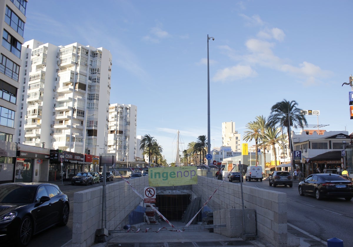 Vista del acceso al túnel desde la avenida Antonio Machado.