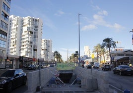 Vista del acceso al túnel desde la avenida Antonio Machado.