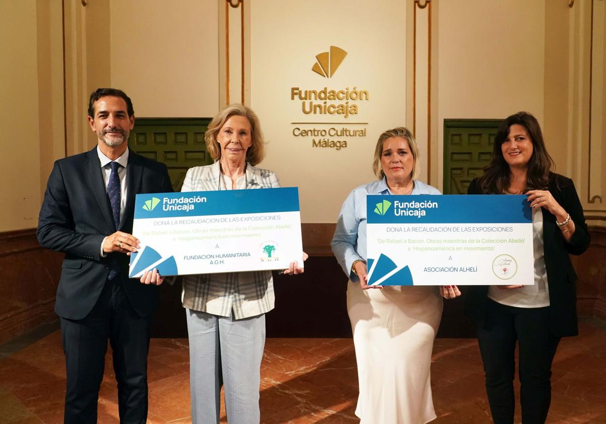 Fundación Unicaja entrega la recaudación de las exposiciones con obras de la Colección Abelló