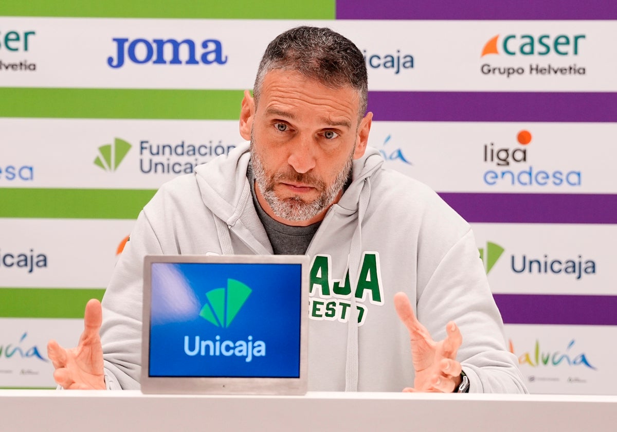 Ibon Navarro, en la rueda de prensa previa al encuentro contra el Granada.