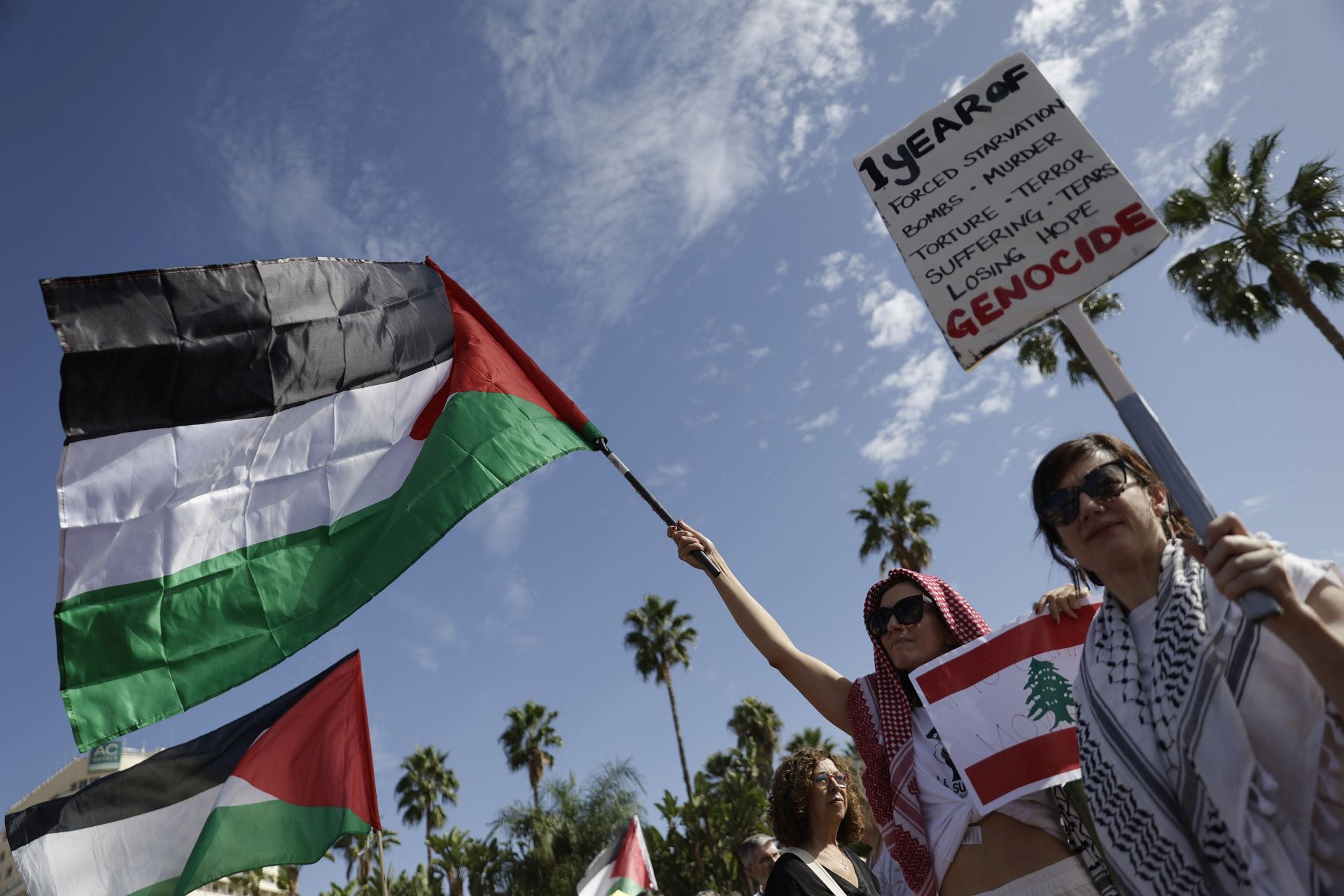 Más de mil personas salen a la calle en Málaga para pedir la paz en Palestina