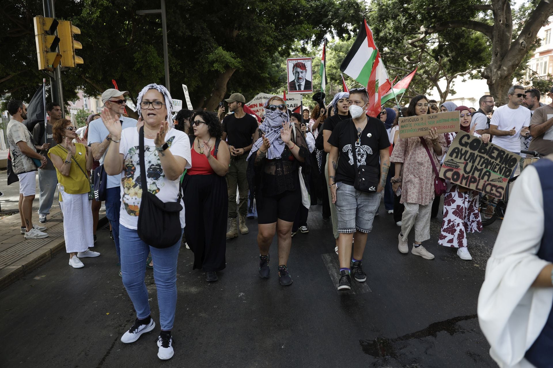 Más de mil personas salen a la calle en Málaga para pedir la paz en Palestina