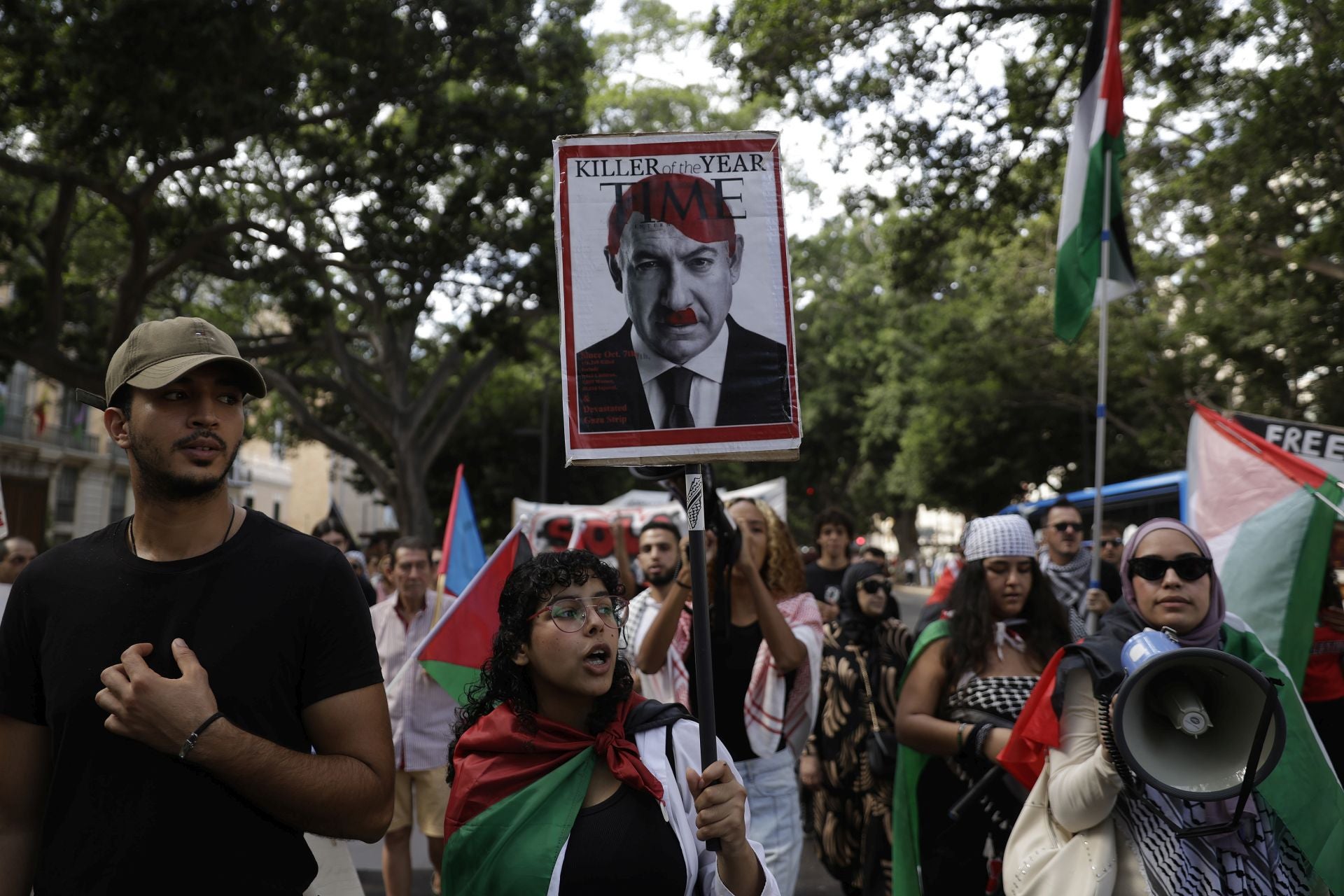 Más de mil personas salen a la calle en Málaga para pedir la paz en Palestina