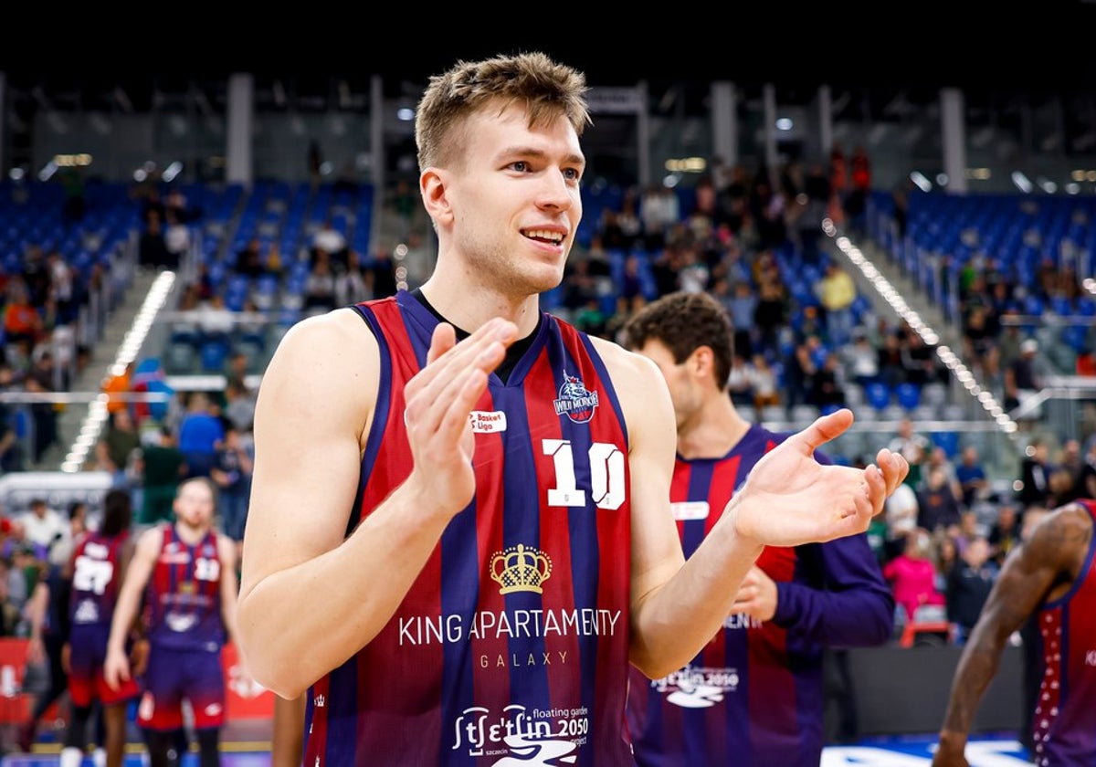 Szymon Wojcik, como jugador del King Szczecin, el rival de mañana del Unicaja en la BCL.